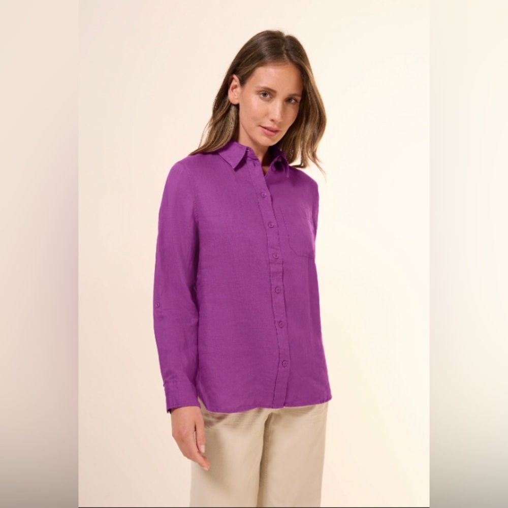 Vintage Purple button-up blouse shirt | size 6